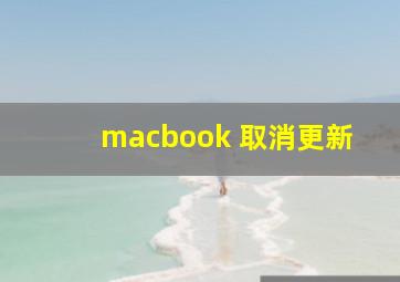 macbook 取消更新